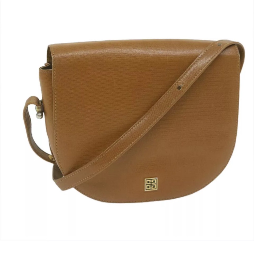 👜 Givenchy Elegant Tan Leather Crossbody Shoulder Bag Luxury Brown
